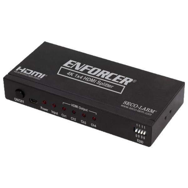 SecoLarm HDMI Splitter. Transmit a single HDMI source to up to four